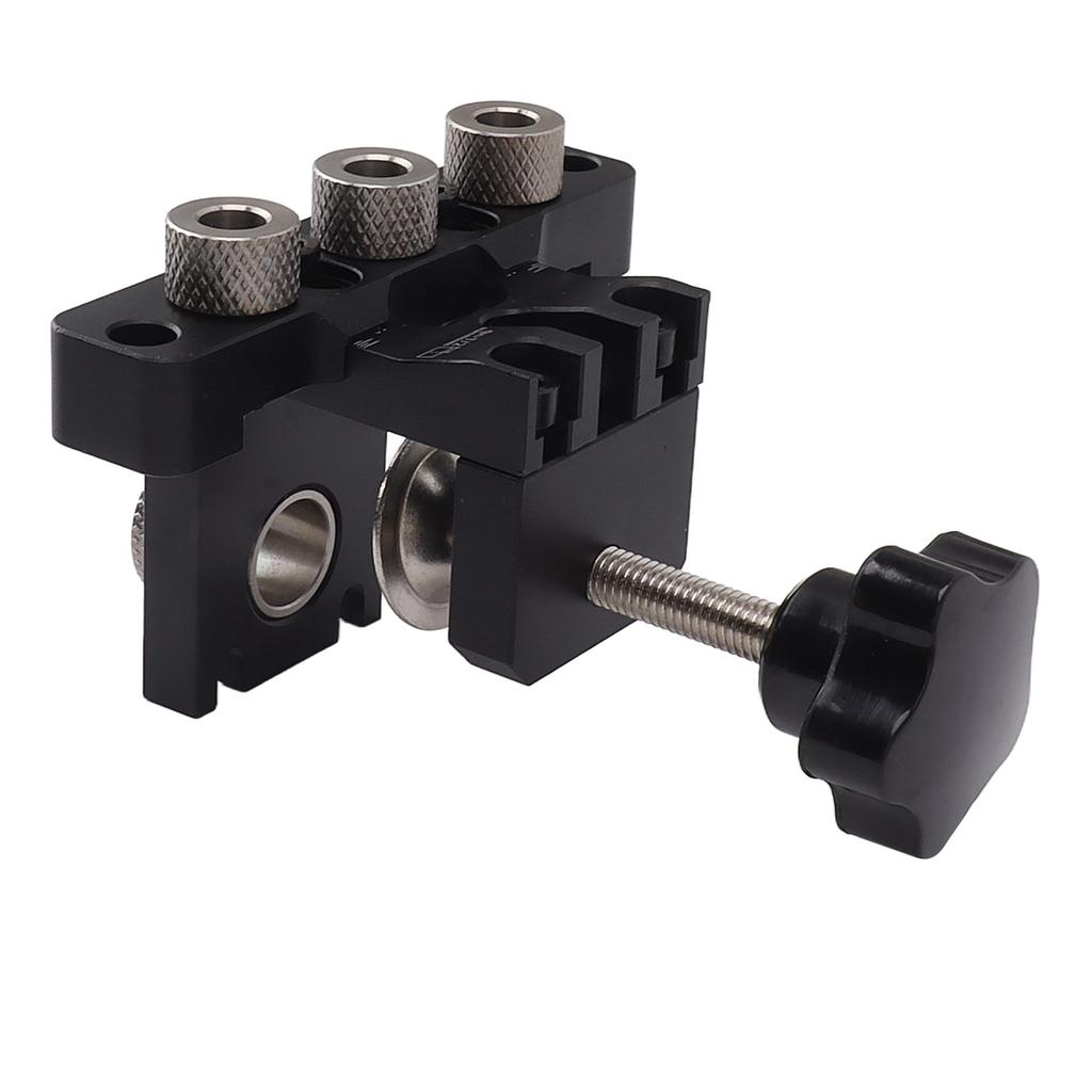 3 In 1 Hole Locator Aluminum Alloy Accurate Fast Positioning Dowel Drill Guide Kit for Furniture