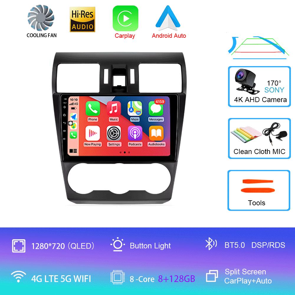 Android 14 Видеоплеер Автомобильный Радиоприемник Carplay Мультимедиа Для Subaru Forester 4 SJ XV WRX 2012- 2018 Автомагнитола GPS Стерео Головное Устройство