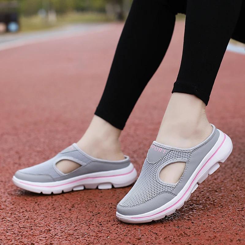 Fashion Shoes for Men and Women Light Breathable Couple Half Slippers Outdoor Casual Men Slippers for Summer Plus Size 48
