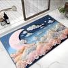 Домашний коврик для пола с 3D-рисунком, нескользящий коврик для ванны и душа, водопоглощающий коврик для ванной комнаты и прихожей, расширяющийся коврик с цветочным узором