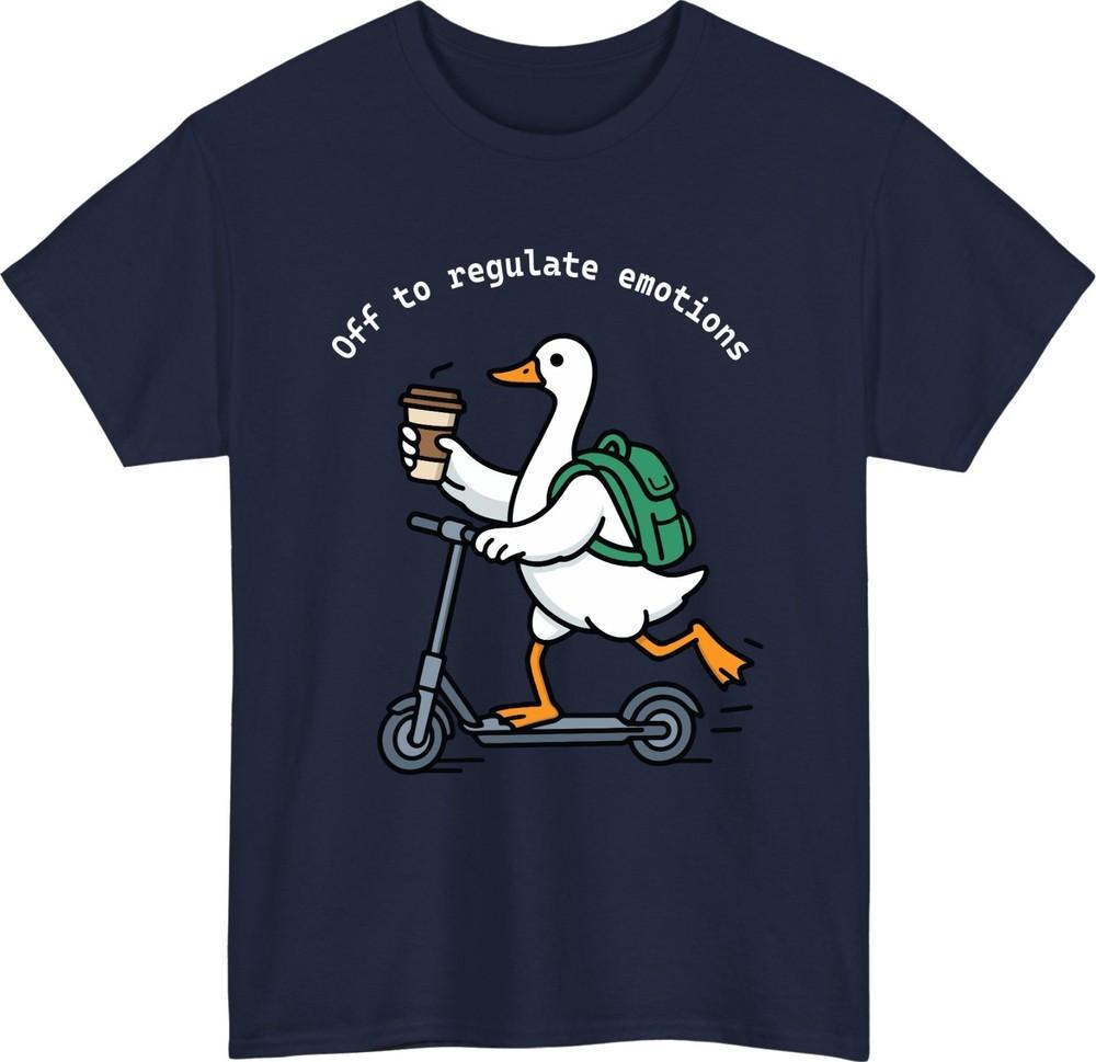 Off to Regulate Emotions Duck TShirt Unisextal Health Teacher Counselor Tee Top