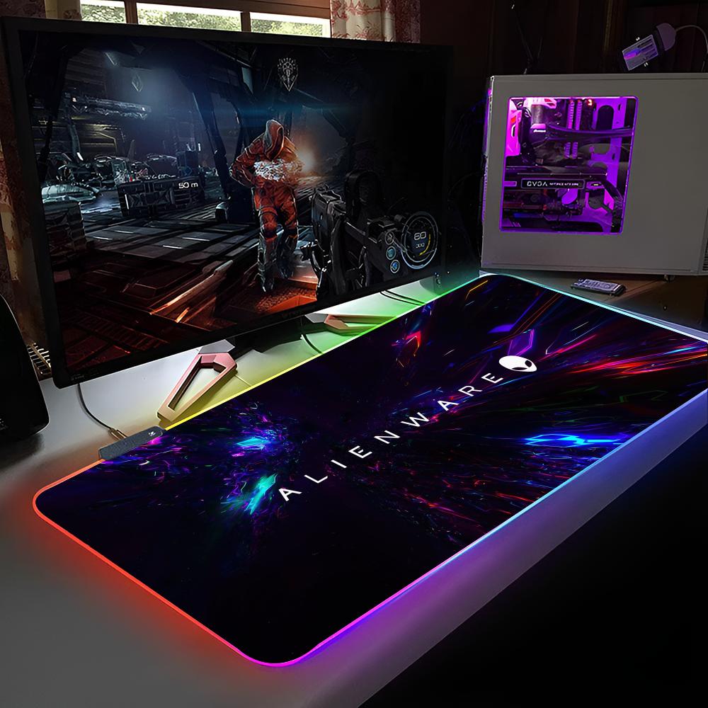 Коврик для мыши Alienware Коврик для мыши с RGB-подсветкой Коврик для мыши для ноутбука Коврик для мыши для ноутбука Геймерский стол Компьютерный стол Игровые аксессуары