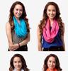 Solid Cotton Seamless Infinity Scarf, Shawl & Nursing Cover