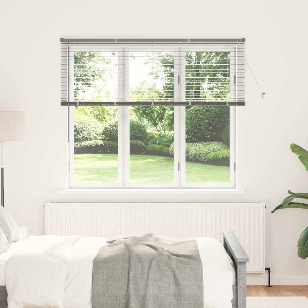 Aluminum Venetian Blinds Silver 130 x 155 cm