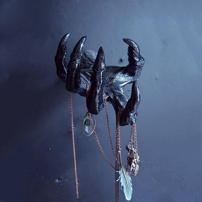Настенная подвесная статуя руки ведьмы, имитация рук, 3D декоративная скульптура из смолы, скульптура с открытой рукой, домашний декор