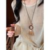 Китайская эстетика, ретро, омбре, длинное ожерелье для женщин - 2025, высококлассная цепочка для свитера, уникальный нишевый дизайн