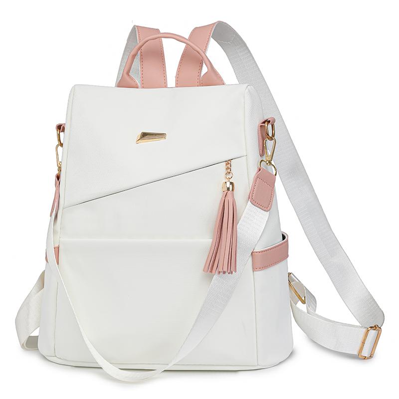 Мягкий кожаный рюкзак для женщин с кисточками, большой вместимости, дорожный рюкзак