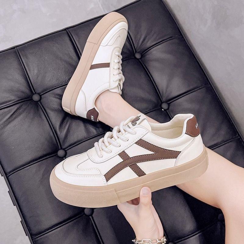 Popular Little White Shoes Summer Women's 2024 Autumn New Breathable Thick Baseplate Shoes Retro Casual Sports Chic Shoes