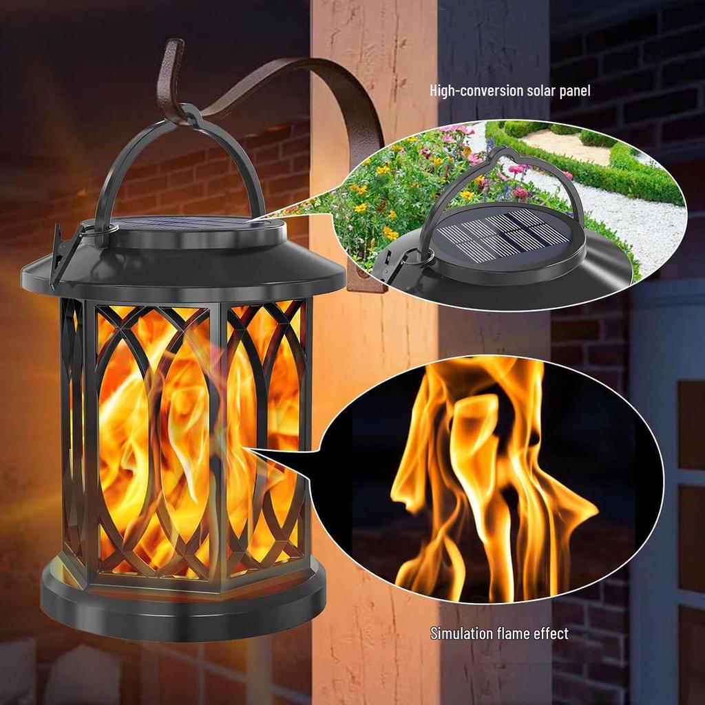 High-Power Solar Flame Lantern for Outdoors – Versatile Street, Courtyard, and Landscape Lighting