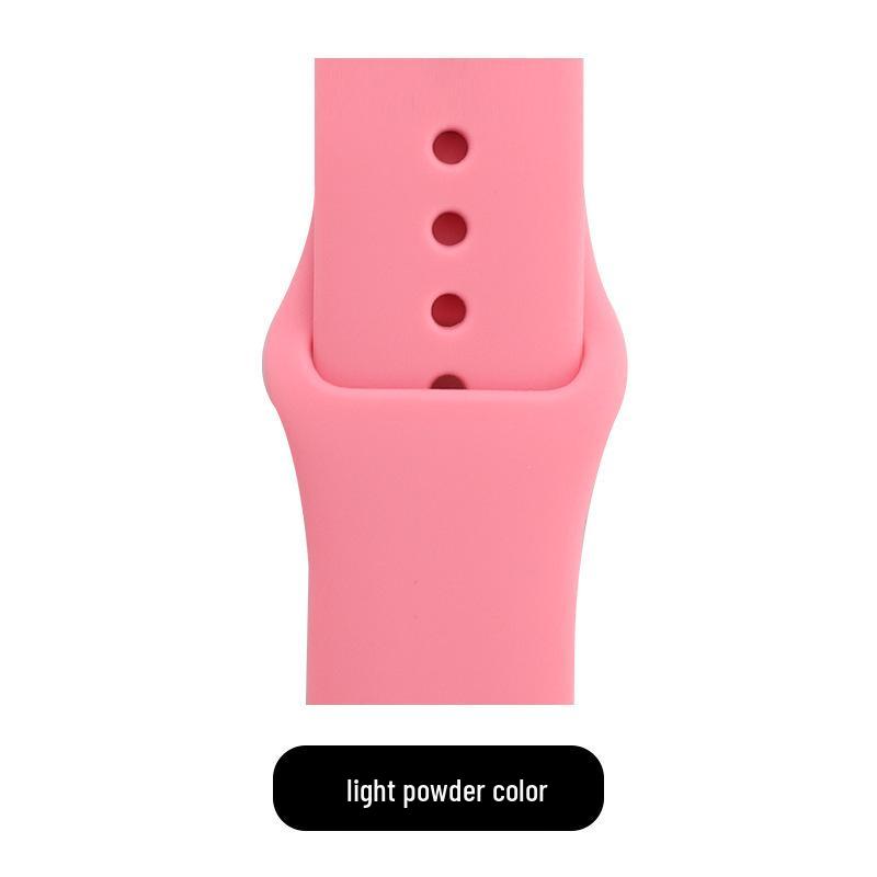 Классический сплошной силиконовый ремешок Apple для iWatch 9/Ultra – Прочный однотонный ремешок