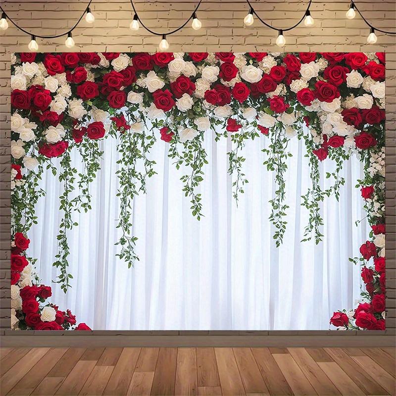 1 elegant red and white rose party background - with lush floral design perfect for weddings birthdays and celebrations