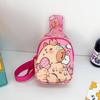 2025 Winter New Children's Bag Cartoon Pattern One Shoulder Crossbody Breast Bag Fashion Baby Play Storage Bag