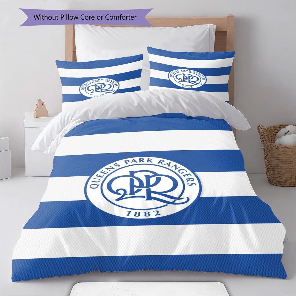 Queens Park Rangers fc Pattern Bedding Set Quilt Cover Pillowcase Home Decor Gift (1 * duvet cover + 2 * pillowcase, without core)