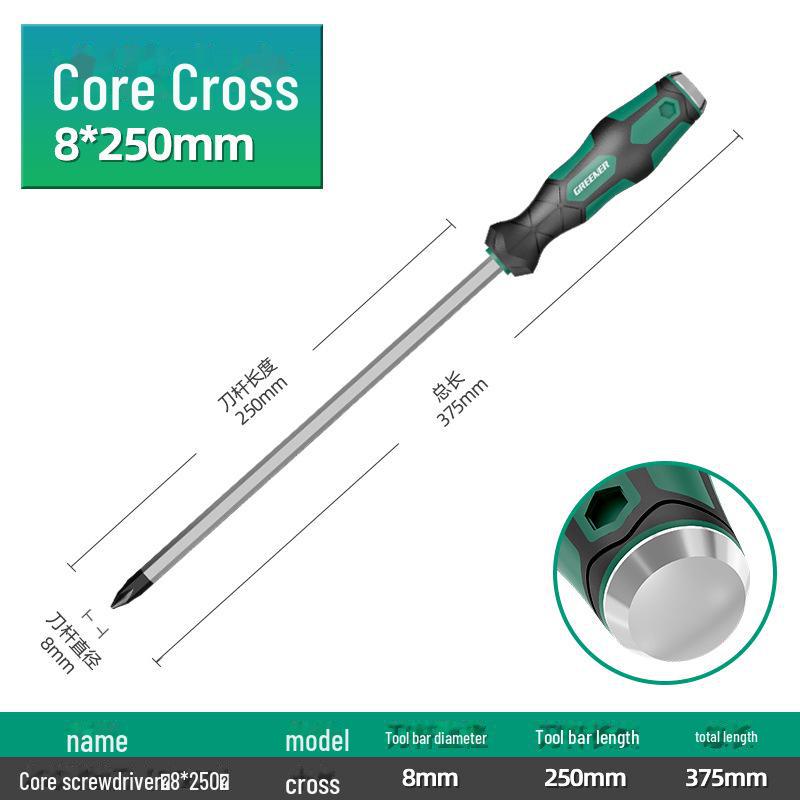 Набор промышленных отверток Green Forest Master с плоской головкой и крестовой головкой