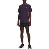 Under Armour T-Shirts Men's Formal Wear Purple Crew Neck Moderate Straight Fit (Unisex) T-Shirts 1376518 541
