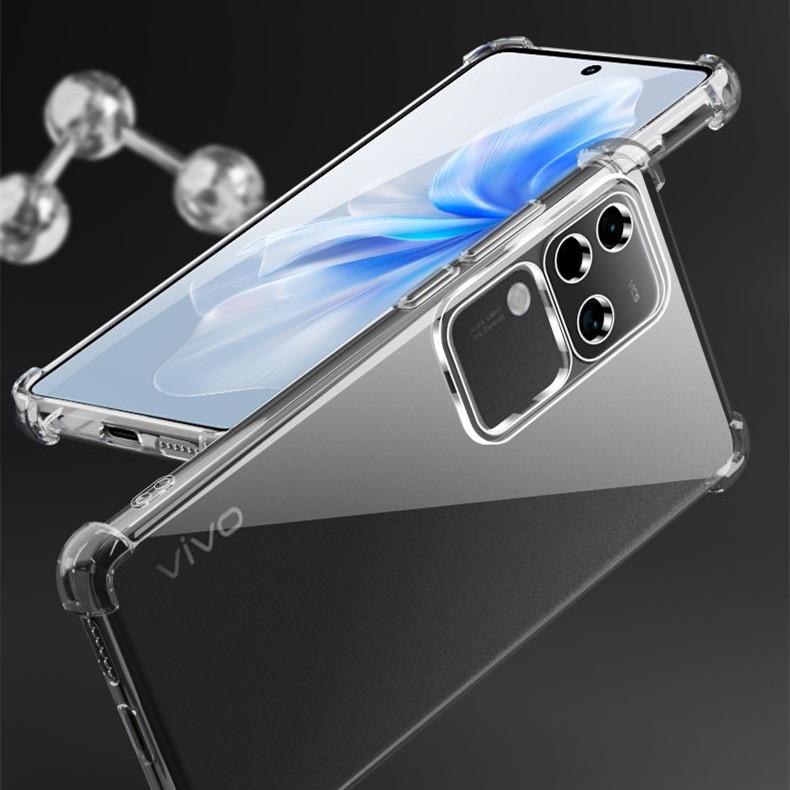 Shockproof Airbag TPU Case for VIVO V30 V29E V27E V29 V27 5G Pro Plus Transparent Ultra Thin Clear Full Protection Cover