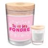 [A3730] - Scented Candle 'Tu Me Fait Fondre' Pink - 92x70 Mm
