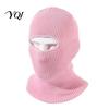Anti Cold Cycling Accessory Winter Knitted Balaclava, Unisex Face Mask Hat, Warm Windproof Outdoor Sports Guard Ski Cap Neck Warmer for Skiing