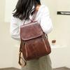 Large Capacity Soft Solid Women's Backpacks Zippered Interior Pocket High-Quality Bags Fashion Compartments