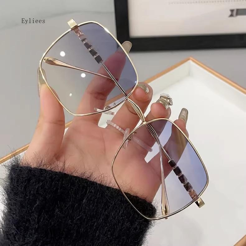 Большие квадратные солнцезащитные очки Женские Мужские Модные Градиентные Солнцезащитные очки Женские Брендовые Дизайнерские Металлические Очки Тени Uv400