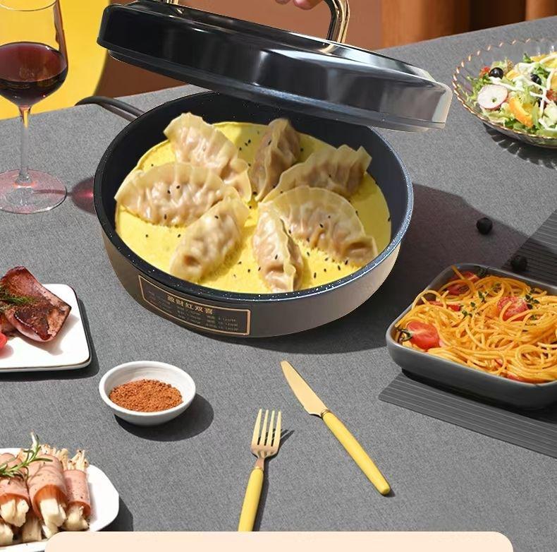 Двусторонняя электрическая сковорода-гриль и блинница с антипригарным покрытием для жарки и гриля