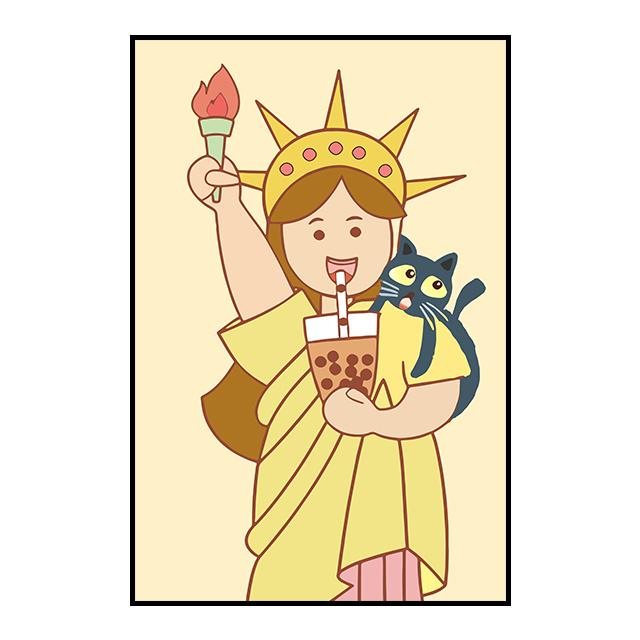 Mona Lisa Cartoon Picture Nordic Style Decoration Mural Poster Canvas Painting Living Room Wall Prints for Modern Home Decor No Frame