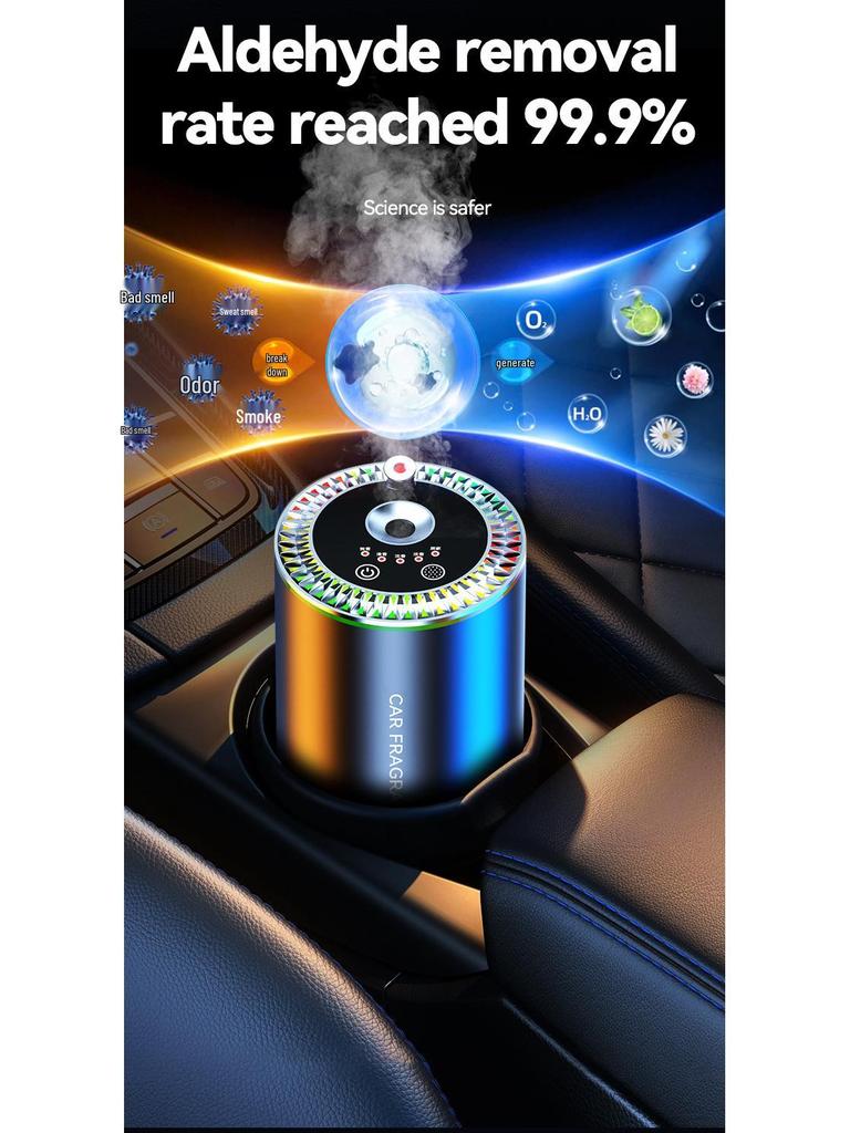 Алюминиевый автомобильный диффузор для духов с автоматическим распылением и атмосферной подсветкой «Звездное небо»