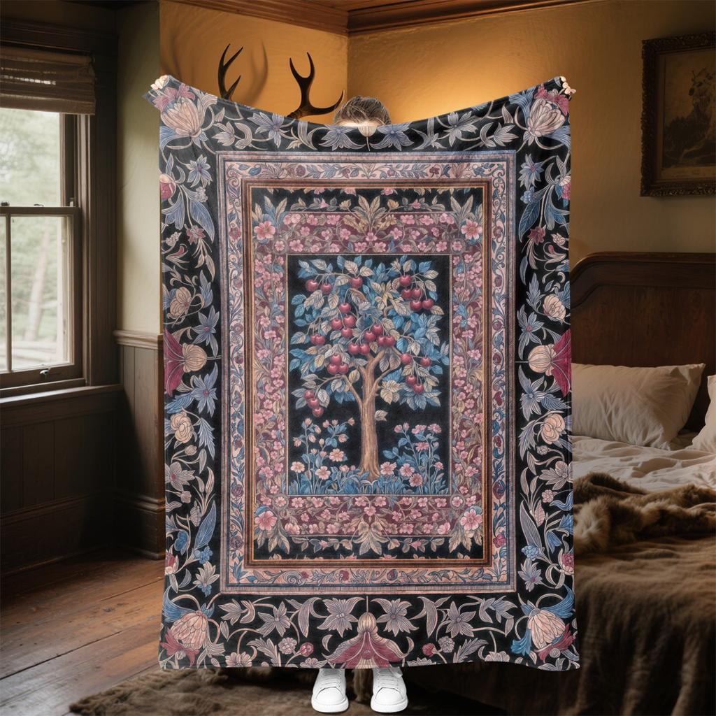 1pc Tree of Life in Medieval Belgium blanket, al season lightweigh Poster blanket home office outdoor nap multifunc Poster blanketional blanket