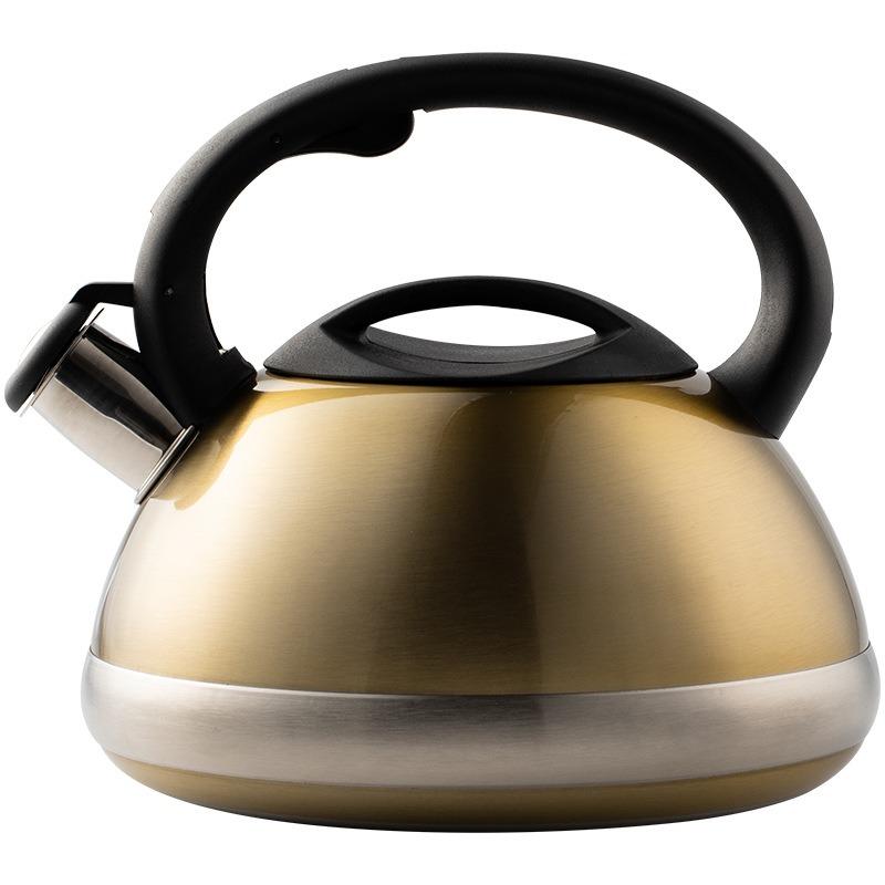 304 Нержавеющая сталь чайник для кипячения воды бакелитовая ручка полусфера бронза 3 л свисток кастрюля индукционная плита бытовые кухонные принадлежности