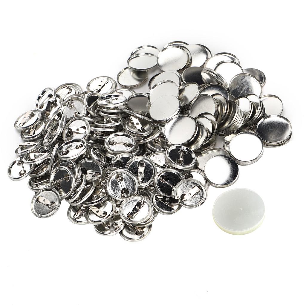 100pcs Blank Pin Button Round Safety Badge Emblem Medal Parts Supplies for Handicraft Gifts Souvenirs
