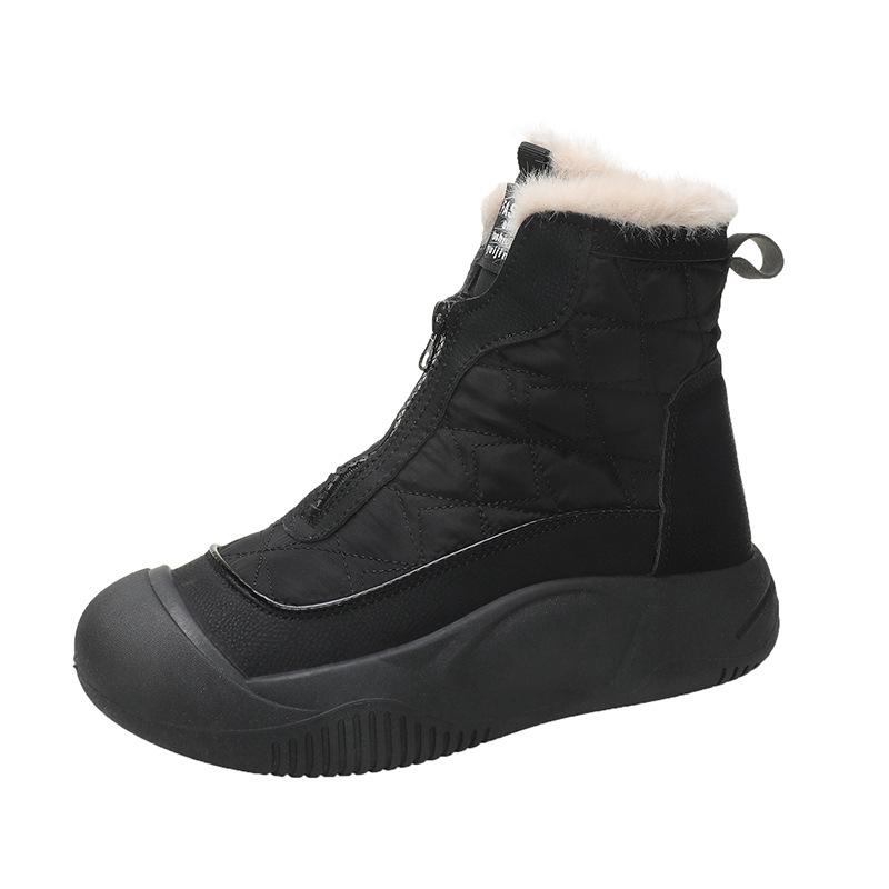 Fashion Winter Women's Boots 2024 New Waterproof Non Slip Snow Boots High Top Plush Cotton Shoes Comforta Thick Sole Casual Ladies Shoes