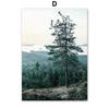 Wall Art Canvas Painting Green Lake Forest Snow Mountain Nordic Posters And Prints Wall Pictures For Living Room Home Decoration