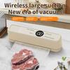Беспроводной вакуумный упаковщик - Мощное всасывание 60 кПа, Портативный вакууматор для продуктов с 3 уровнями температуры, Функция внешней откачки