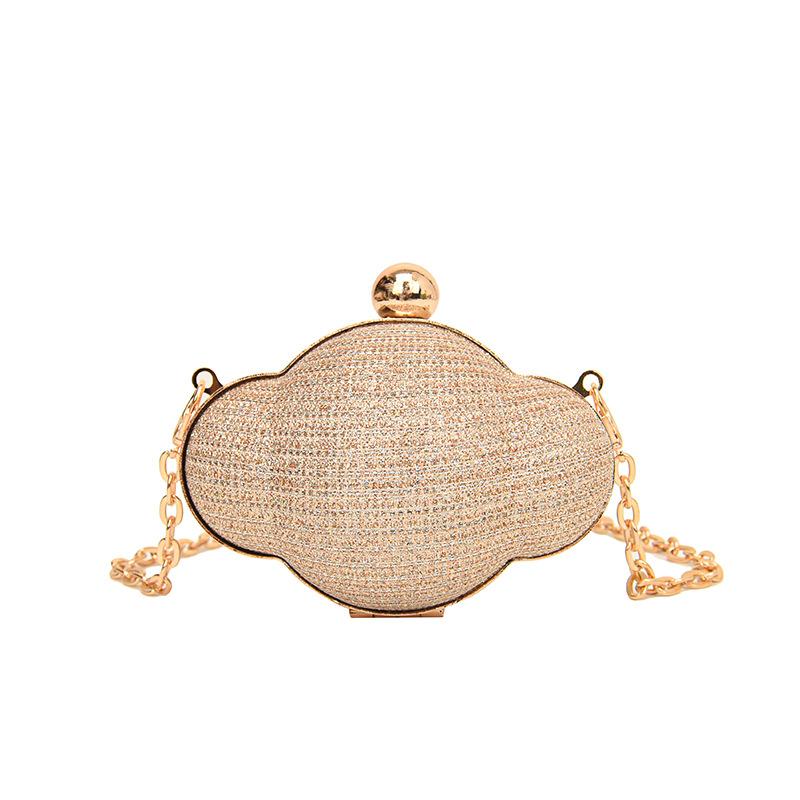 Bags Bag 2025 New European and American Fashion Rhinestone Foreign Style Mini Lipstick Bag Women's Chain Messenger Dinner Bag