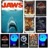 Movie Jurassic Park Metal Tin Sign E.T. Metal Signs Poster JAWS Vintage Poster Old Decorative Plate Metal Plaque Wall Plate