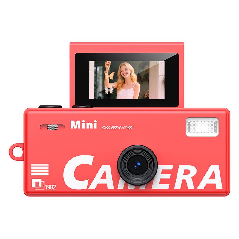 Retro Flip Screen Mini Digital Camera for Kids - Portable and Compact