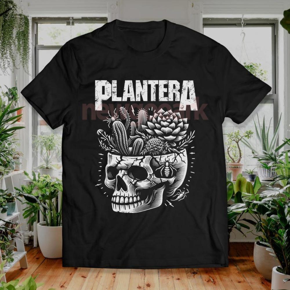 Metal Skull Plant Shirt Vintage Grunge Punk Metal Head Cactus Merch Unisex Graphic T Shirts Woman Man Cotton Shortsleev