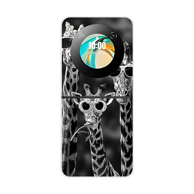 Чехол для ZTE Nubia Flip NX724J Модный Расписной Прозрачный Жесткий ПК Складной Для ZTE Libero Flip 5G A304ZT Прозрачная Крышка Телефона Funda