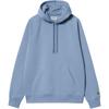 Carhartt WIP Толстовка с капюшоном Chase с вышивкой логотипа однотонная Унисекс Толстовка Небесно-голубая I033661-29X-XX