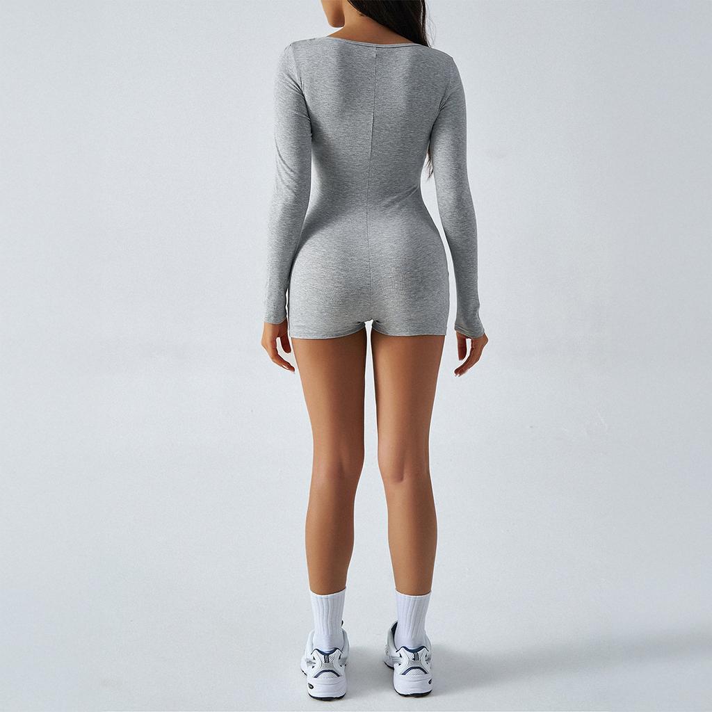 Осенне-зимний женский повседневный спортивный облегающий комбинезон для йоги
