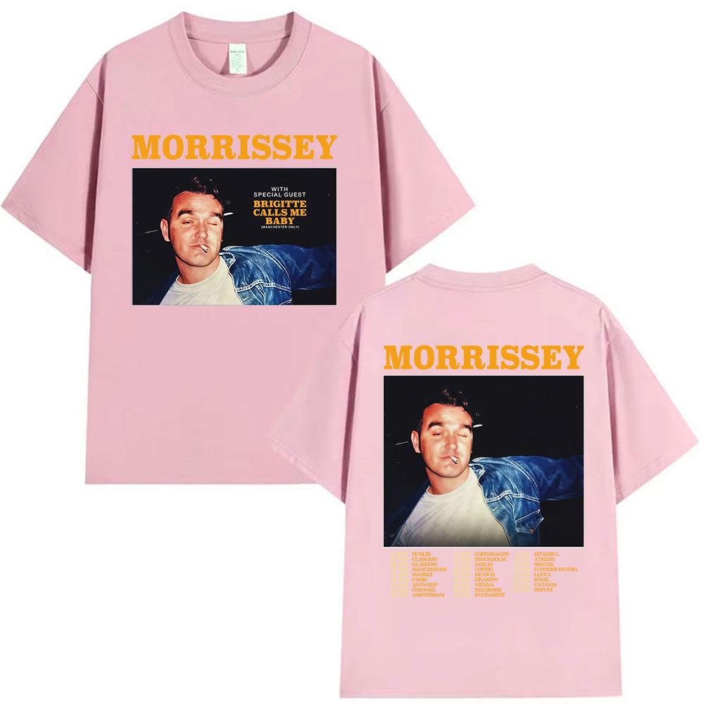 Morrissey Bricitte Calls Me Baby Tour 2025 Graphic T Shirts Unisexs Vintage Oversized Cotton Tshirt Hip Hop Loose Clothing Tshirt