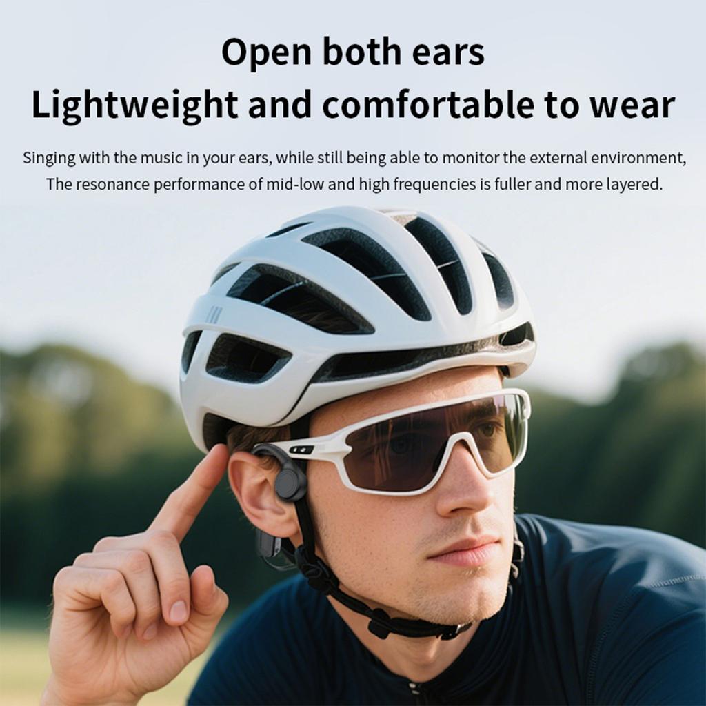 Open Ear Wireless Headphones 8H Long Playtimes Sound IPX5 Splashproof Ergonomic Design for Active life
