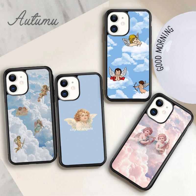 Чехол для телефона «Ангелы» для iPhone 11, 12, 13, 14 Pro Max mini X XR XS SE 2020 5 6S 7 8 Plus Samsung Galaxy S21 S22, чехол