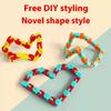 16pcs/8pcs/5pcs DIY Transformable Chain Creative Stress-relief Toy Kindergarten Educational Gift Magic Morphing Chain Track For Creative Play