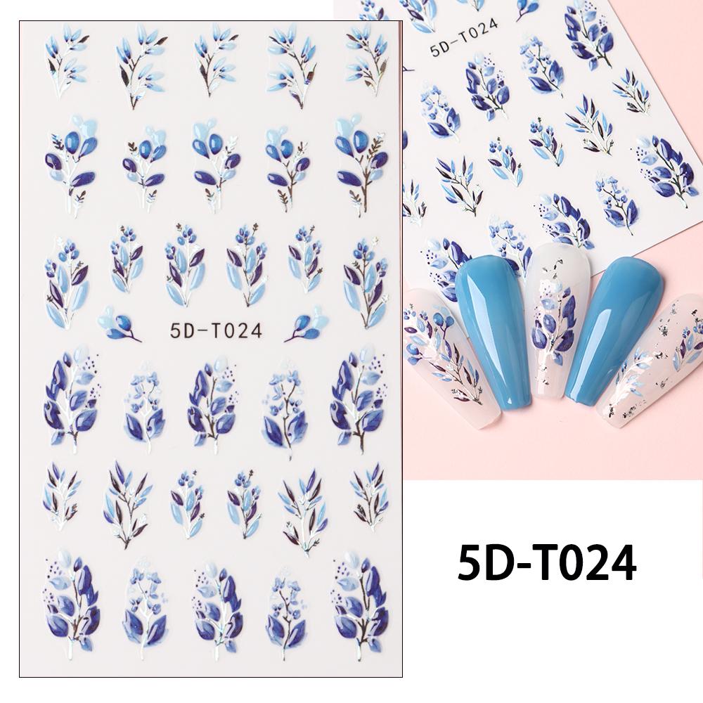 5D дизайн ногтей DIY маникюрный декор ползунки с рельефной гравировкой и тиснением наклейки для ногтей наклейка для дизайна ногтей