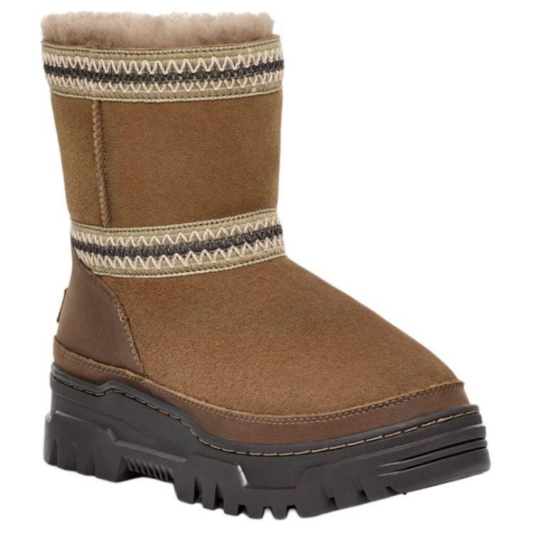UGG Легкие Теплые Короткие Снежные Ботинки Женские ботинки Коричневые 1158322-HCK