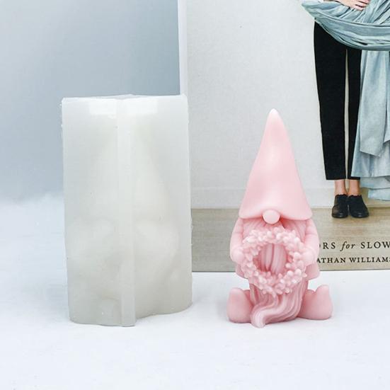 Силиконовая форма в форме гнома для свечей своими руками, ароматерапия, рождественский орнамент, инструмент многоразового использования