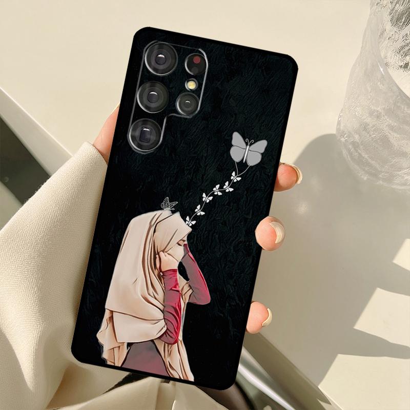 Мусульманский исламский хиджаб гриль чехол для Samsung Galaxy S22 Ultra S20 FE Note 20 Note 10 S8 S9 S10 Plus S21 Ultra Cover