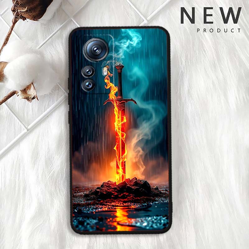 Мечник в древнем стиле Для Xiaomi Mi 15 14 13 13T 12 12T 12S 11 11i 11T Pro Ultra Lite 5G Черный Мягкий Чехол для Телефона