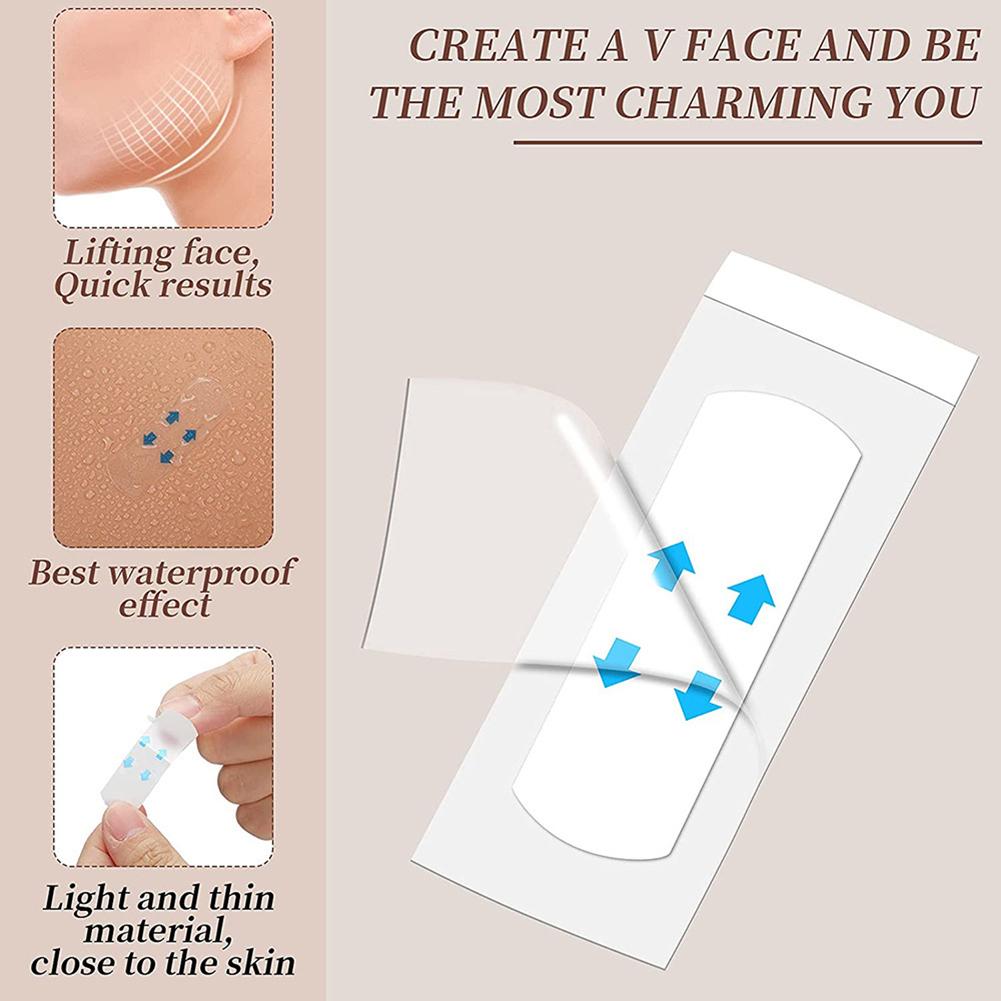 Invisible Face Lifting Stickers Ultra-thin High Elasticity Face Lift Tape For Neck Lift Reduce Double Chin